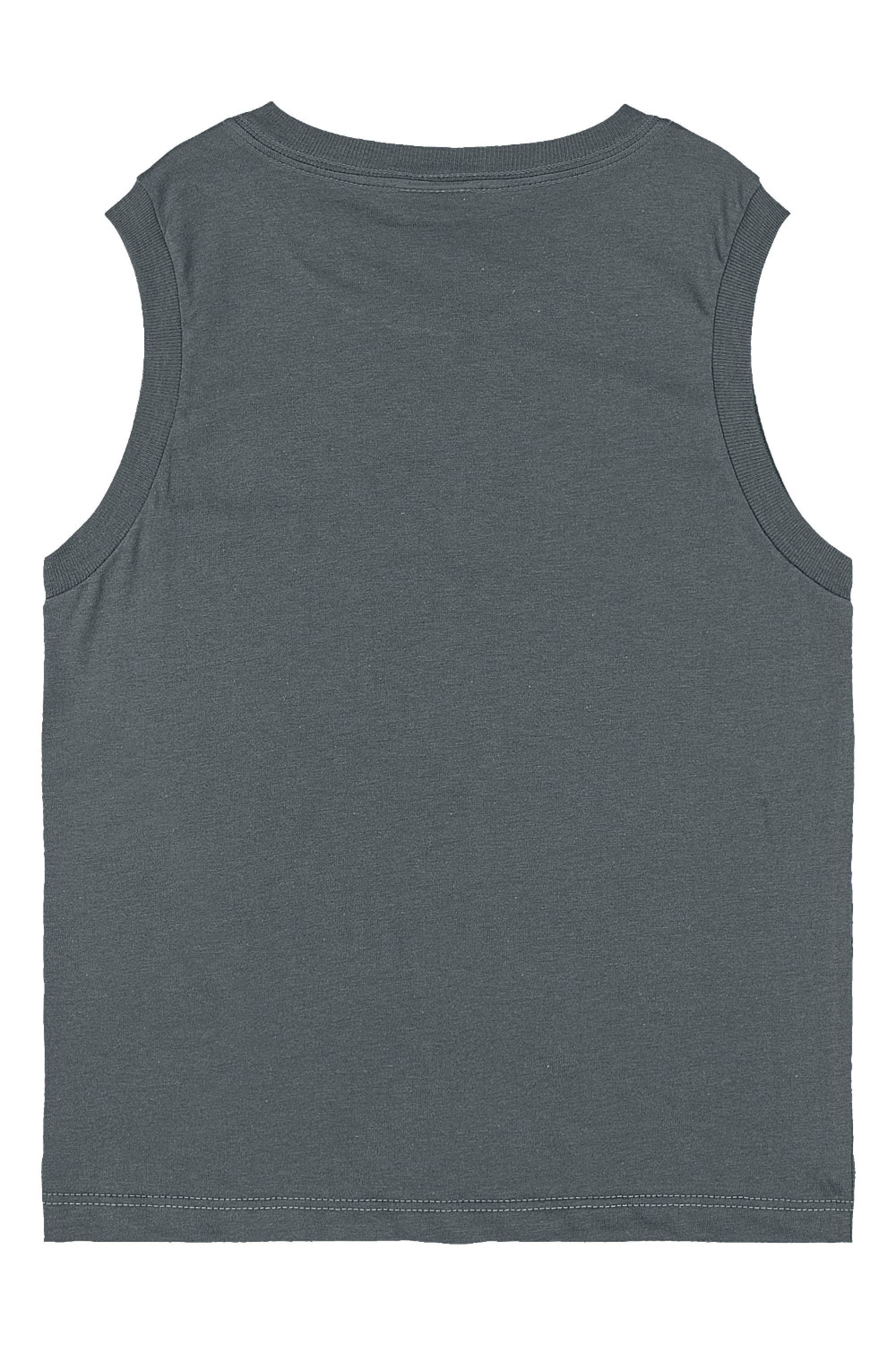 Regata Infantil Masculino em Algodão com Estampa (Cinza Escuro) Quimby - Imagem 3